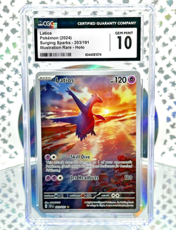 CGC 10 Latios 203/191 Surging Sparks Full Art Illustration Rare Pokemon Card - Image 1
