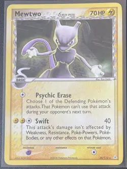 Pokemon Mewtwo EX Holon Phantoms TCG Card 24/110 Delta Species - Not Holo - Image 1