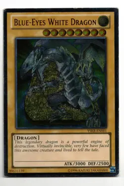 Yu-Gi-Oh Card: Blue-Eyes White Dragon YSKR-EN001 Ultimate Rare! EX - Image 1