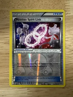 Mewtwo Spirit Link 144/162 Breakthrough Reverse Holo - Pokemon Trainer Card - NM - Image 1