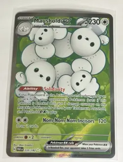 Pokemon TCG Maushold EX Paradox Rift Holo Ultra Rare Card 233/182 NM Condition - Image 1