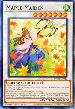 Maple Maiden BACH-EN042 Yu-Gi-Oh! Card NM 1st Edition - Image 1