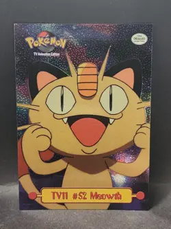 Meowth FOIL HOLO #TV11 1999 Topps Pokemon Series 1 Character Card - Image 1