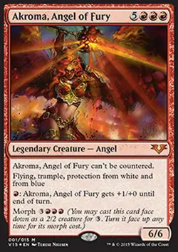 MTG AKROMA, ANGEL OF FURY FOIL EXC - AKROMA, ANGELO DELLA FURIA - FTV - MAGIC - Image 1