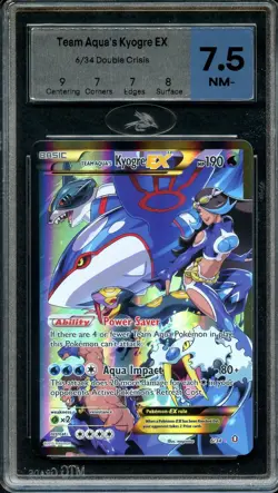 POKEMON MTG 7,5 TEAM AQUA’S KYOGRE EX HOLO 6/34 XY DOUBLE CRISIS ENGLISH 2015! - Image 1