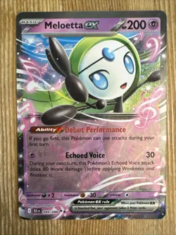 Pokemon TCG - Double Rare Meloetta Ex 044/086 - Black Bolt - Near Mint - Image 1