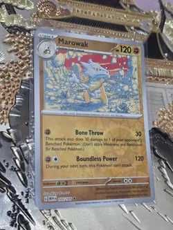 Pokemon Singles Reverse Holo Marowak Rare SV: Scarlet & Violet 151 105/165 NM - Image 1