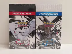 (2) Lot 2025 Pokemon SV White Flare & Black Bolt Booster Bundle Display Box - Image 1