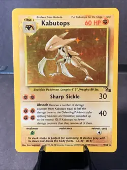 Pokemon TCG Kabutops #9/62 Fossil Holo Rare Unlimited VTG WOTC 1999 NM - Image 1