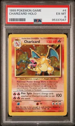 1999 POKEMON GAME #4 CHARIZARD-HOLO PSA 6 - Image 1