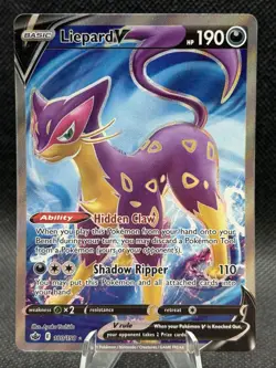Liepard V 180/198 Full Art Ultra Rare Pokemon Chilling Reign NM - Image 1