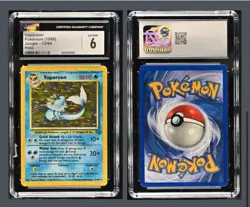 1999 Pokemon Jungle Vaporeon Holo CGC 6 - Image 1