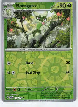 Floragato 014/198 Uncommon Reverse Holo SV01: Scarlet & Violet Base NM Pokemon - Image 1