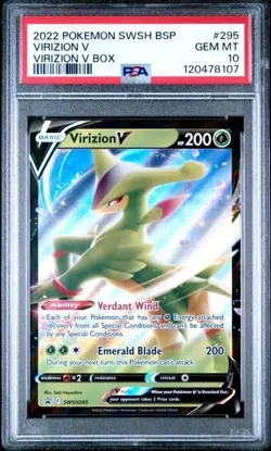 VIRIZION V #295 PSA 10 2022 POKEMON SWSH BLACK STAR PROMO POP 30 - Image 1