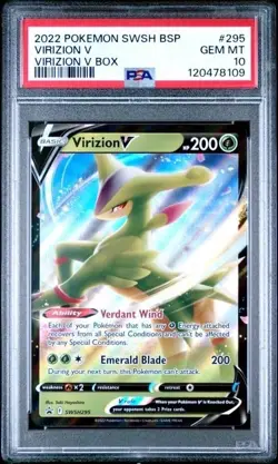 VIRIZION V #295 PSA 10 2022 POKEMON SWSH BLACK STAR PROMO POP 30 - Image 3