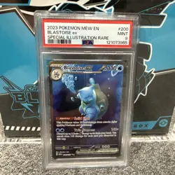 2023 POKEMON MEW EN-151 SPECIAL ILLUSTRATION RARE #200 BLASTOISE EX PSA 9 - Image 1