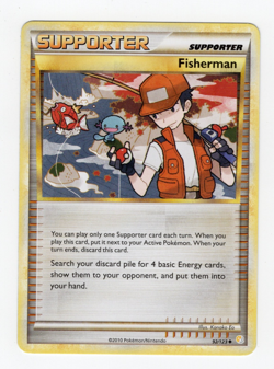 2010 Pokemon Supporter Fisherman 92/123 Non Holo LP - Image 1