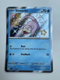 Slowpoke 116/091 SV Paldean Fates Shiny Rare Pokemon TGC - NM - Image 1