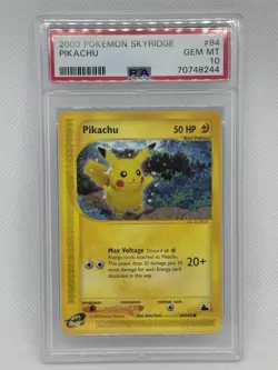 2003 POKEMON SKYRIDGE #84 PIKACHU PSA 10 - Image 1