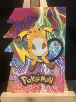 2001 Topps Pokemon TV Animation Raichu League Champions Embossed Die-Cut 6/18 - Image 1