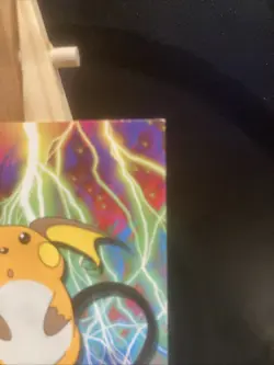 2001 Topps Pokemon TV Animation Raichu League Champions Embossed Die-Cut 6/18 - Image 3