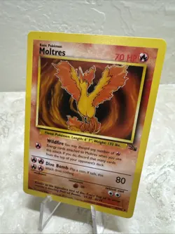 Moltres 27/62 Fossil Unlimited NonHolo Rare WoTC Pokemon TradingCardGame 1999 LP - Image 1