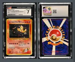 1999 Pokemon Japanese Gym 2 Blaines Moltres Holo CGC 7 - Image 1