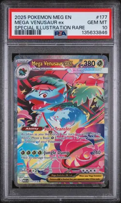 Pokemon 2025 Mega Venusaur ex 177/132 SIR Mega Evolution GEM MINT PSA 10 - Image 1