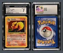 1999 Pokemon Jungle Flareon Holo CGC 7 - Image 1