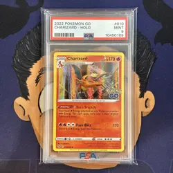 PSA 9 MINT 2022 Pokemon Go CHARIZARD #010 Holo Rare - Image 2