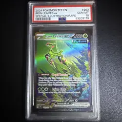 2024 POKEMON TEF EN TEMPORAL FORCES SIR #203 IRON LEAVES EX PSA 10 - Image 1