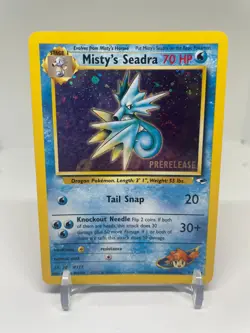 Misty's Seadra 9/132 Stamped Pre-Release Promo - Pokemon TCG WOTC LP - Image 1