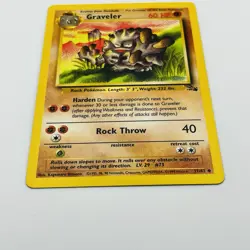Pokemon TCG Graveler Fossil 37/62 Regular Unlimited Uncommon NM - Image 3
