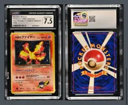1998 Pokemon Japanese Gym Booster 1 Leaders Stadium Blaine’s Moltres CGC 7.5 - Image 1