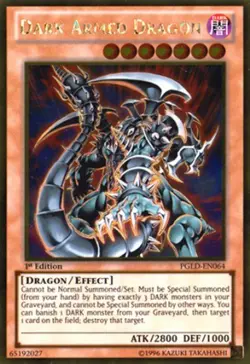 Yugioh! HP Dark Armed Dragon - PGLD-EN064 - Gold Rare - 1st Edition Heavily Play - Image 1