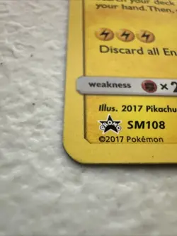Ash's Pikachu TCG SM108 2017 Promo Card Pokemon 'I Choose You' - Image 2