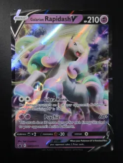 RAPIDASH V EX FULL ART HOLO POKEMON CARD SWSH111 PROMO NEVER PLAYED NM- - Image 1