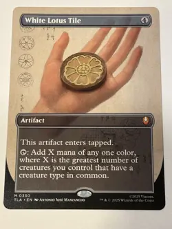 MTG White Lotus Tile, NM+/M, Borderless - Image 1