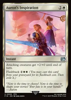 x4 Auron's Inspiration - Foil U MTG Final Fantasy M/NM, English - Image 1