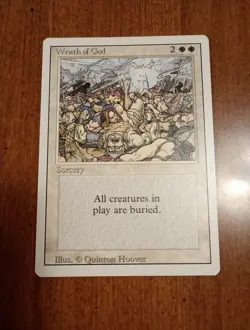1994 Magic: The Gathering - Revised(3rd) - WRATH OF GOD - Vintage Rare - NM - Image 1