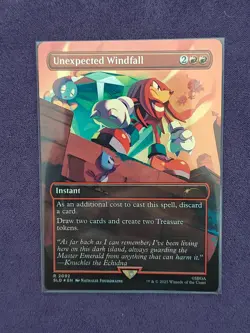 Unexpected Windfall - FOIL BORDERLESS #2092 - Sonic Secret Lair - NM MTG - Image 1