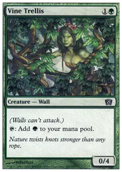 [1x] Vine Trellis - Foil Played, English Eighth Edition MTG Magic - Image 1