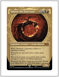 1x Sauron, the Dark Lord, Showcase Art 0329, Magic the Gathering MTG NM - Image 1