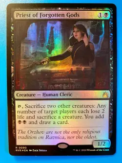 MTG 1x FOIL Priest of Forgotten Gods 90 Ravnica Remastered Magic Gathering x1 NM - Image 1