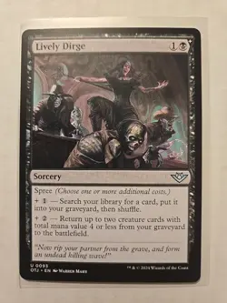 Lively Dirge - Outlaws of Thunder Junction - LP - Uncommon - Sorcery - MTG - Image 1
