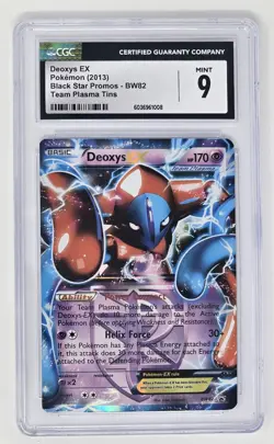 Deoxys EX (BW82) CGC 9 Mint (2013) Pokemon Black Star Promo, B&W: Team Plasma - Image 1
