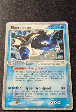 Pokemon FIRERED&LEAFGREEN - #104/112 Blastoise ex - Ultra Rare Holo - Damaged - Image 3
