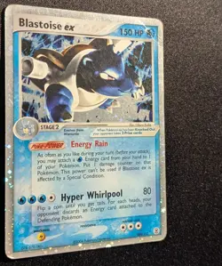 Pokemon FIRERED&LEAFGREEN - #104/112 Blastoise ex - Ultra Rare Holo - Damaged - Image 4