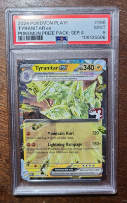 2024 PSA MINT 9 Tyranitar ex #66 Pokemon Play! Prize Pack Series 4 - Image 1