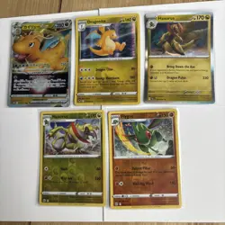 Dragon Type Pokemon Card Lot - X5 Unique Cards Dragonite Haxorus Flygon - A118 - Image 2